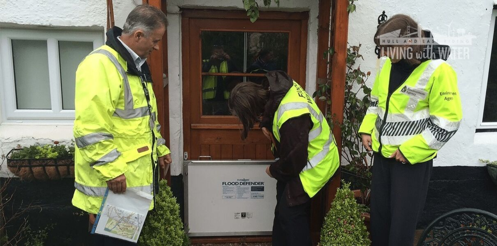 Property flood resilience example door flood gate